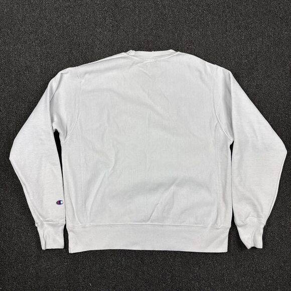 Champion Ole Miss Sweatshirt Men's White Pullover College Classic Size Medium - Picture 6 of 6